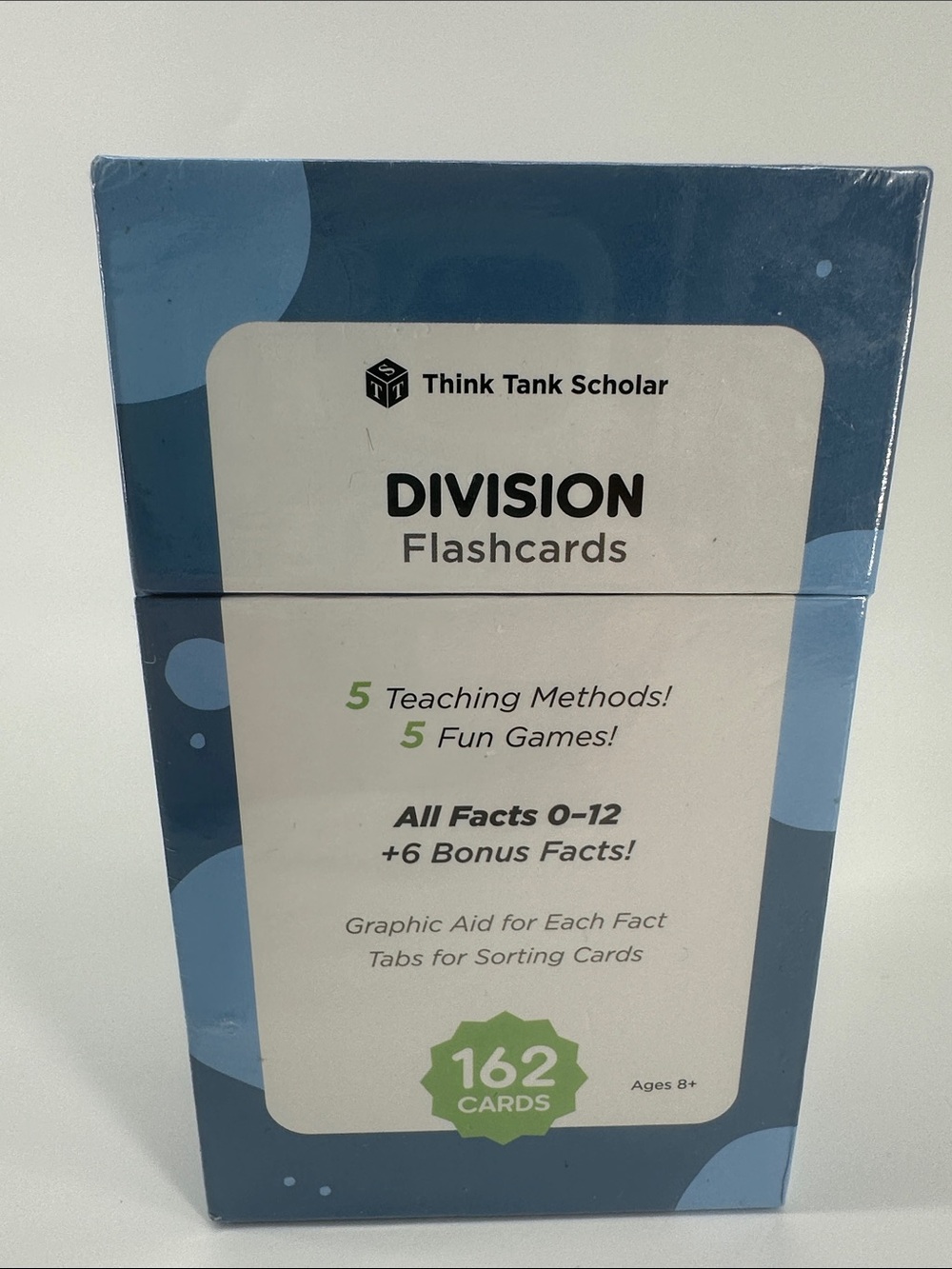 Think Tank Scholar Division Flash Cards Sealed  Ages 8+ 162 Cards New